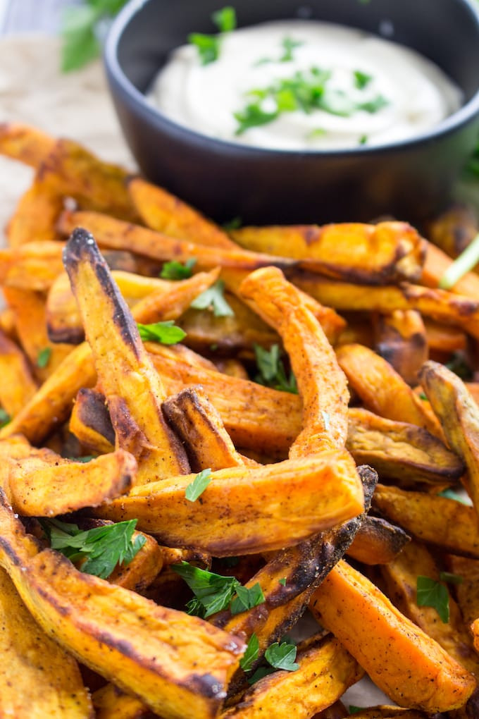 Air Fryer Sweet Potato Fries
 Air Fryer Sweet Potato Fries Spicy • Dishing Delish