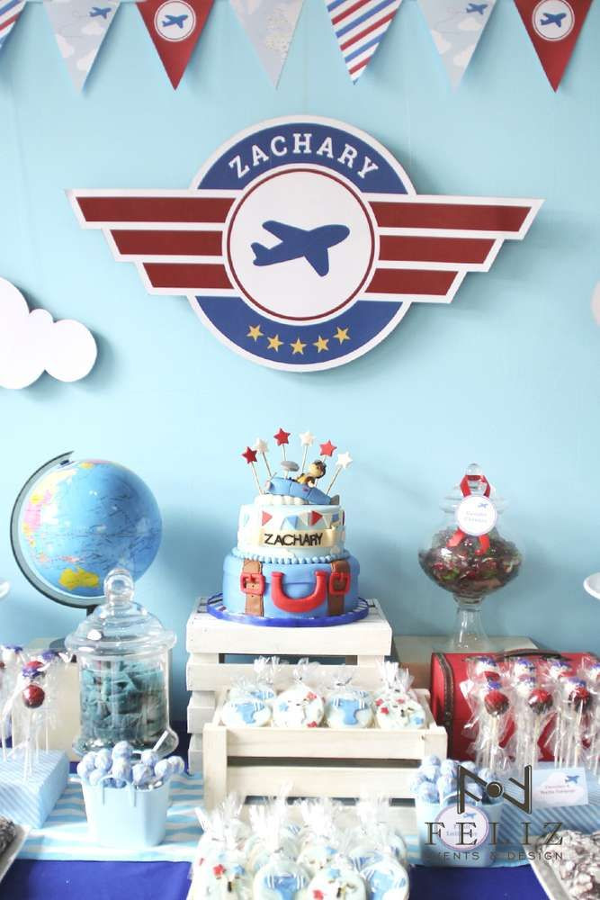 Airplane Birthday Party Decorations
 Awesome airplane birthday party See more party ideas at