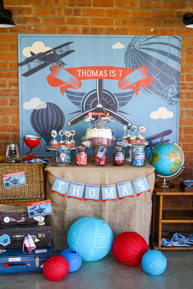 Airplane Themed Birthday Party Ideas
 Vintage Airplane Birthday Party Airplane Birthday Party