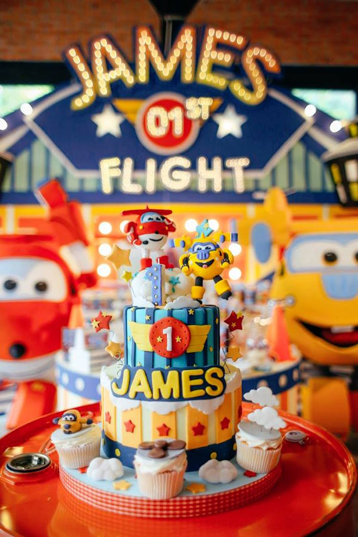 Airplane Themed Birthday Party Ideas
 Kara s Party Ideas Colorful Airplane Themed Birthday Party