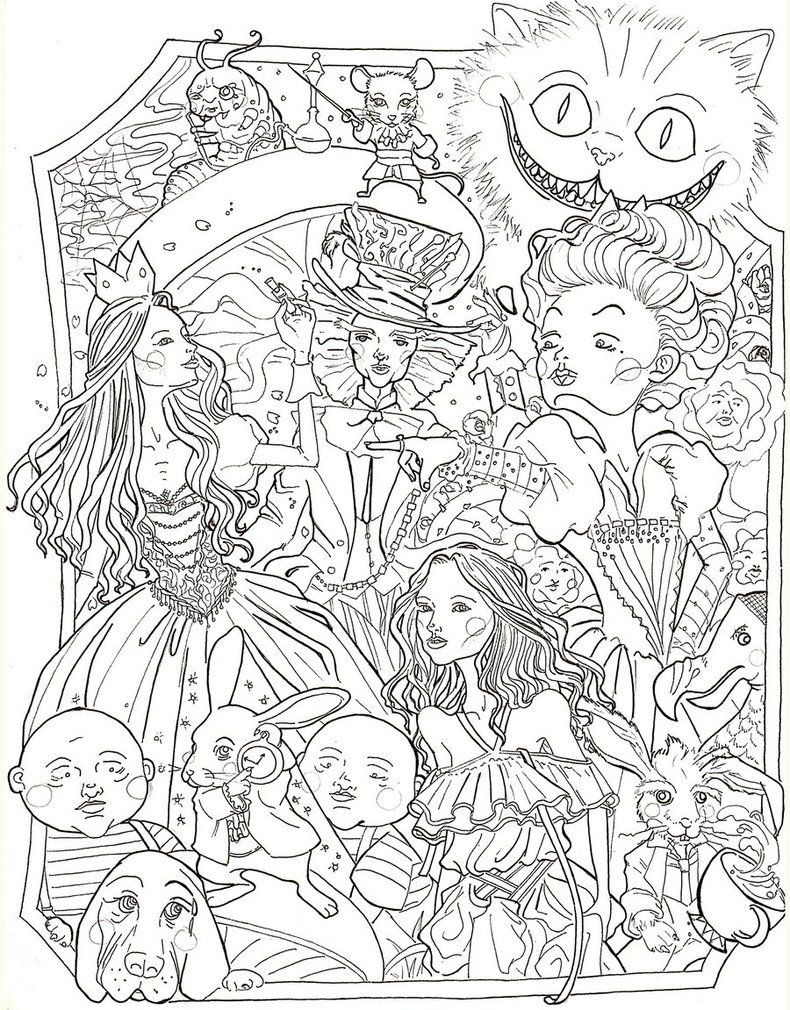 Alice In Wonderland Adult Coloring Book
 Alice in Wonderland by sidoans