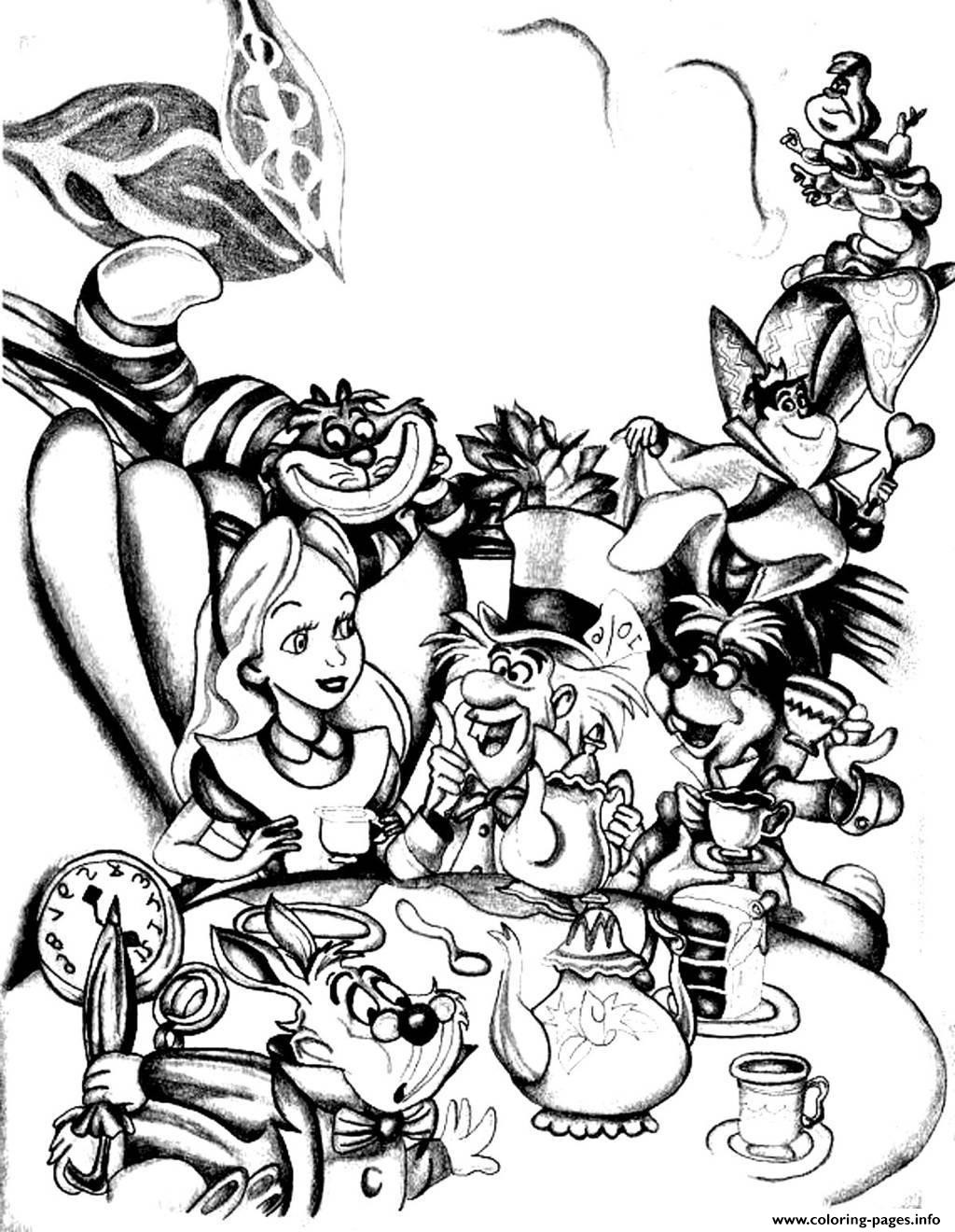 Alice In Wonderland Adult Coloring Book
 Adult Disney Drawing Alice In Wonderland Coloring Pages