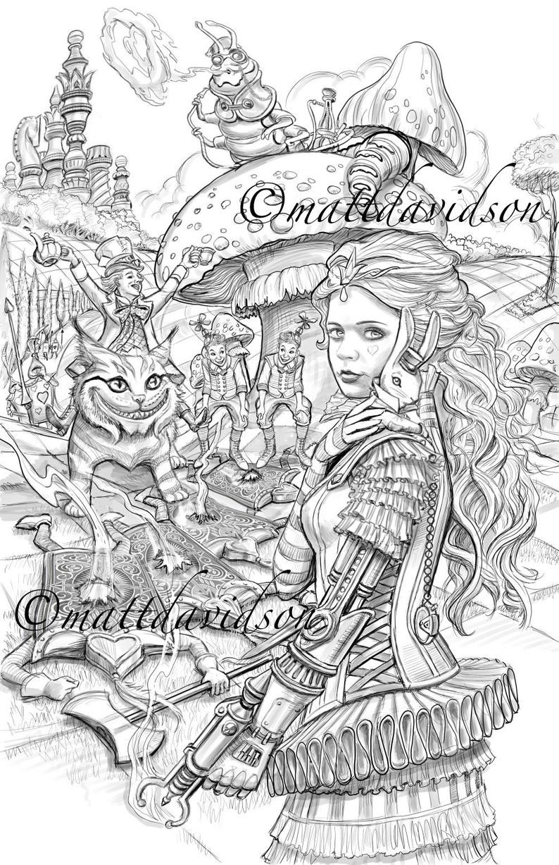 23 Best Alice In Wonderland Adult Coloring Book - Home, Family, Style