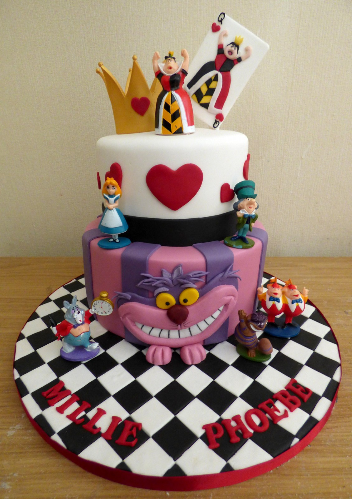 Alice In Wonderland Birthday Cake
 Alice In Wonderland Themed 2 Tier Birthday Cake Susie s