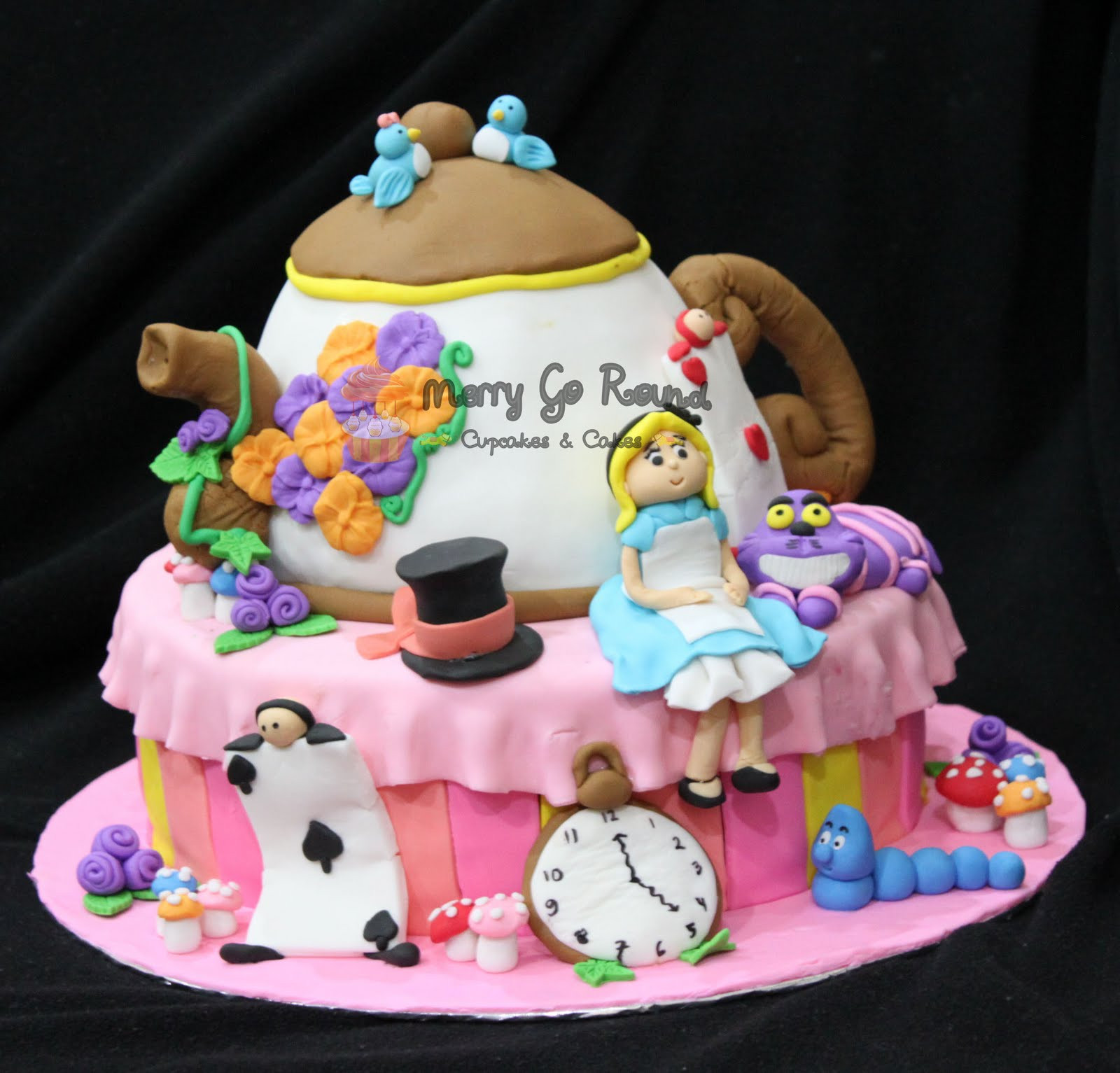 Alice In Wonderland Birthday Cake
 Merry Go Round Cupcakes & Cakes Birthday Cake Alice