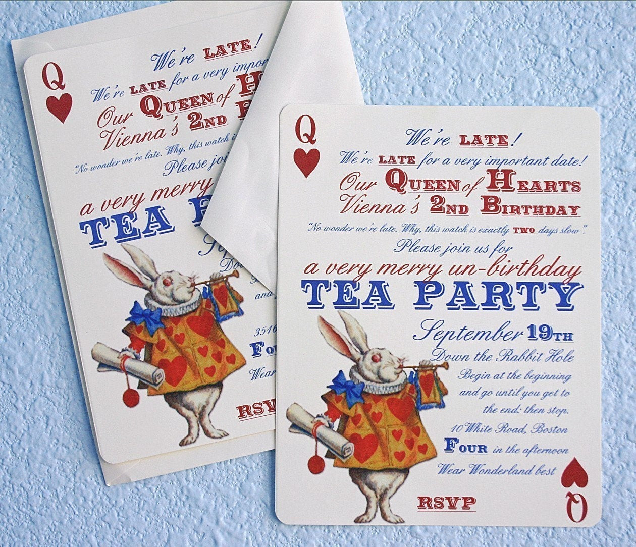 Alice In Wonderland Birthday Invitations
 Alice In Wonderland Un Birthday Tea Party Invitations Thank
