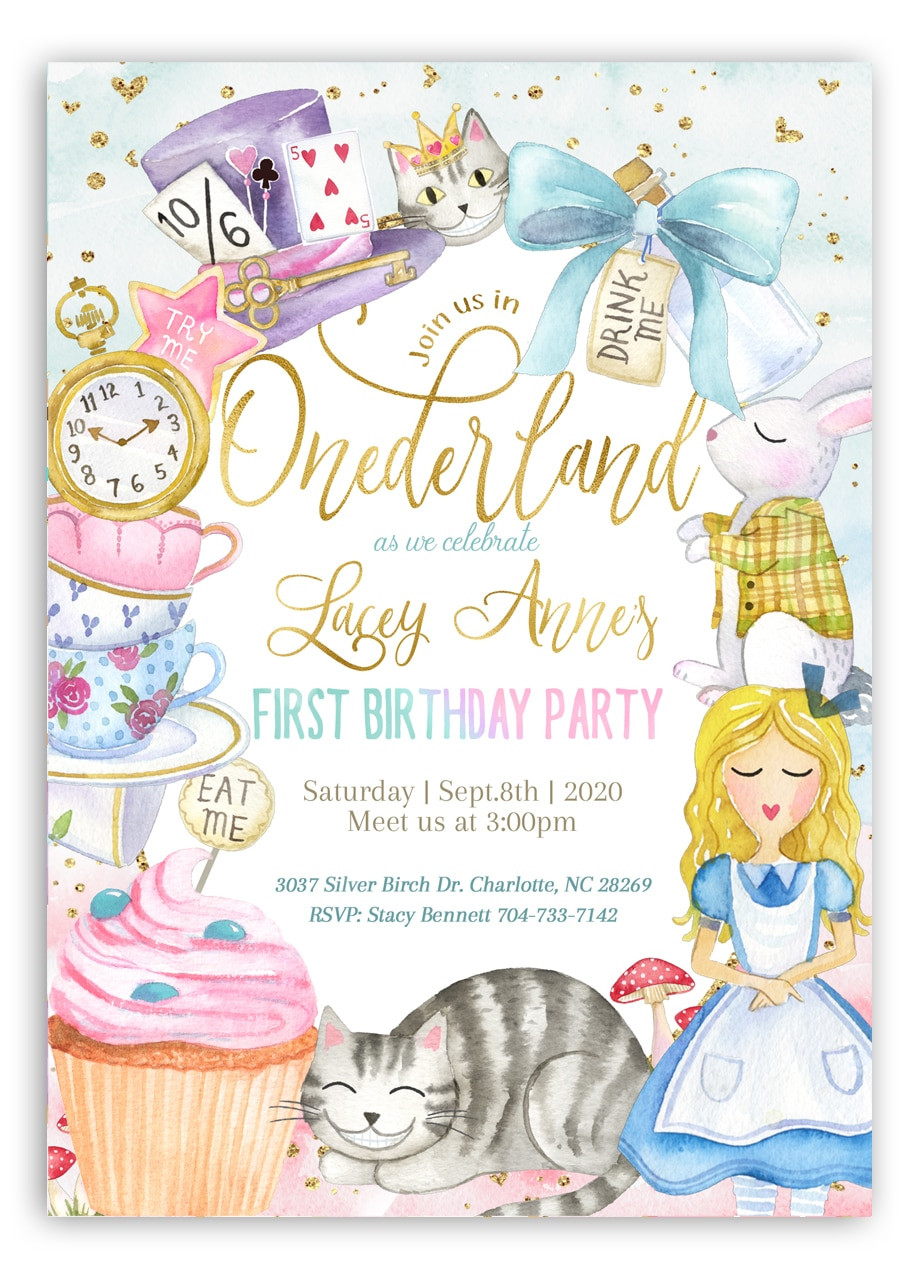 Alice In Wonderland Birthday Invitations
 Alice in wonderland birthday invitation 1