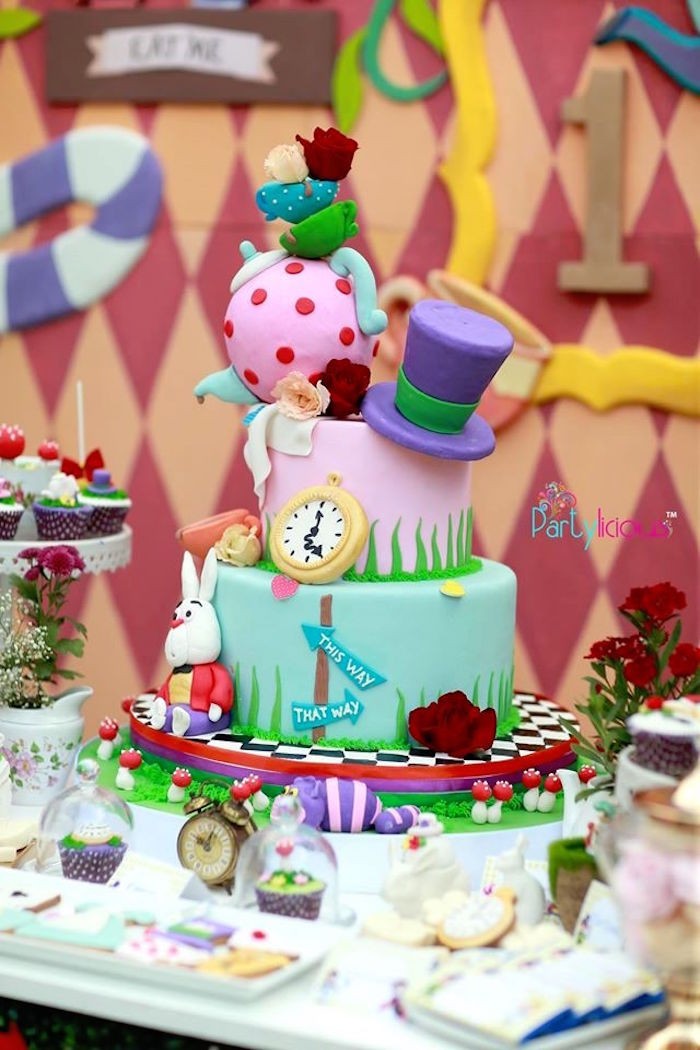 Alice In Wonderland Birthday Party Supplies
 Kara s Party Ideas Wonderland Birthday Tea Party