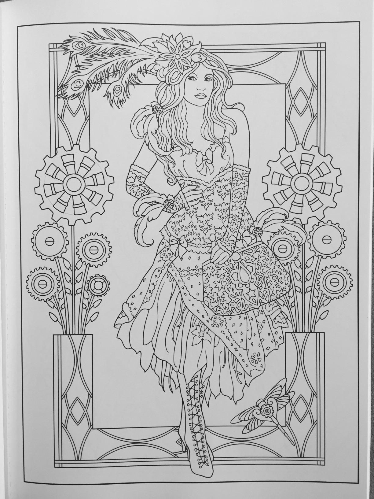 Amazon Adults Coloring Book
 Creative Haven Steampunk Fashions Coloring Book Adult