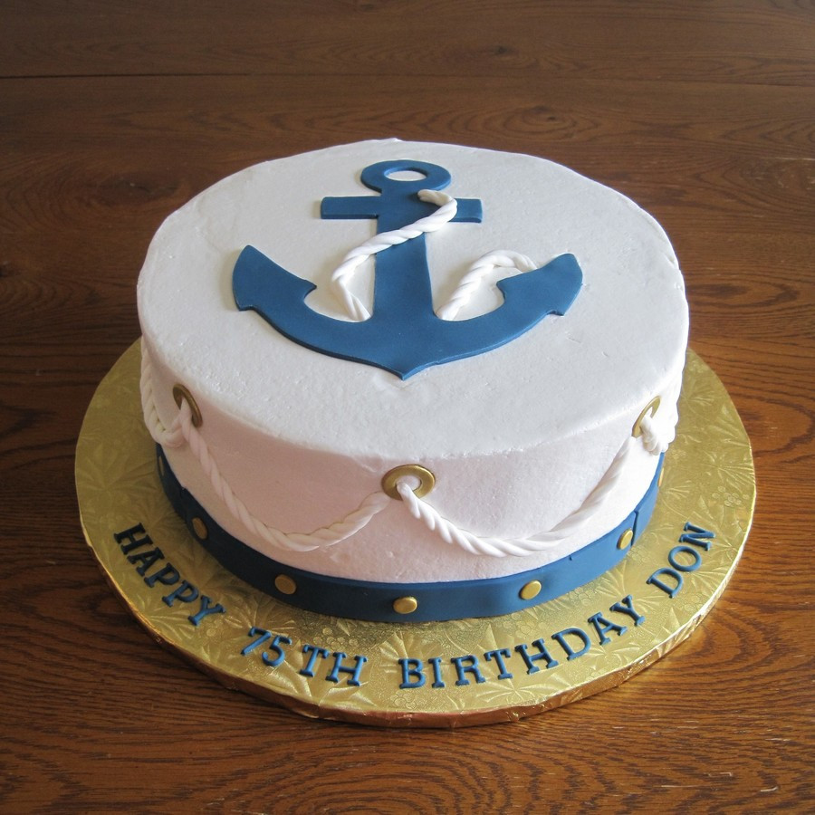 Anchor Birthday Cakes
 Nautical Anchor Cake CakeCentral