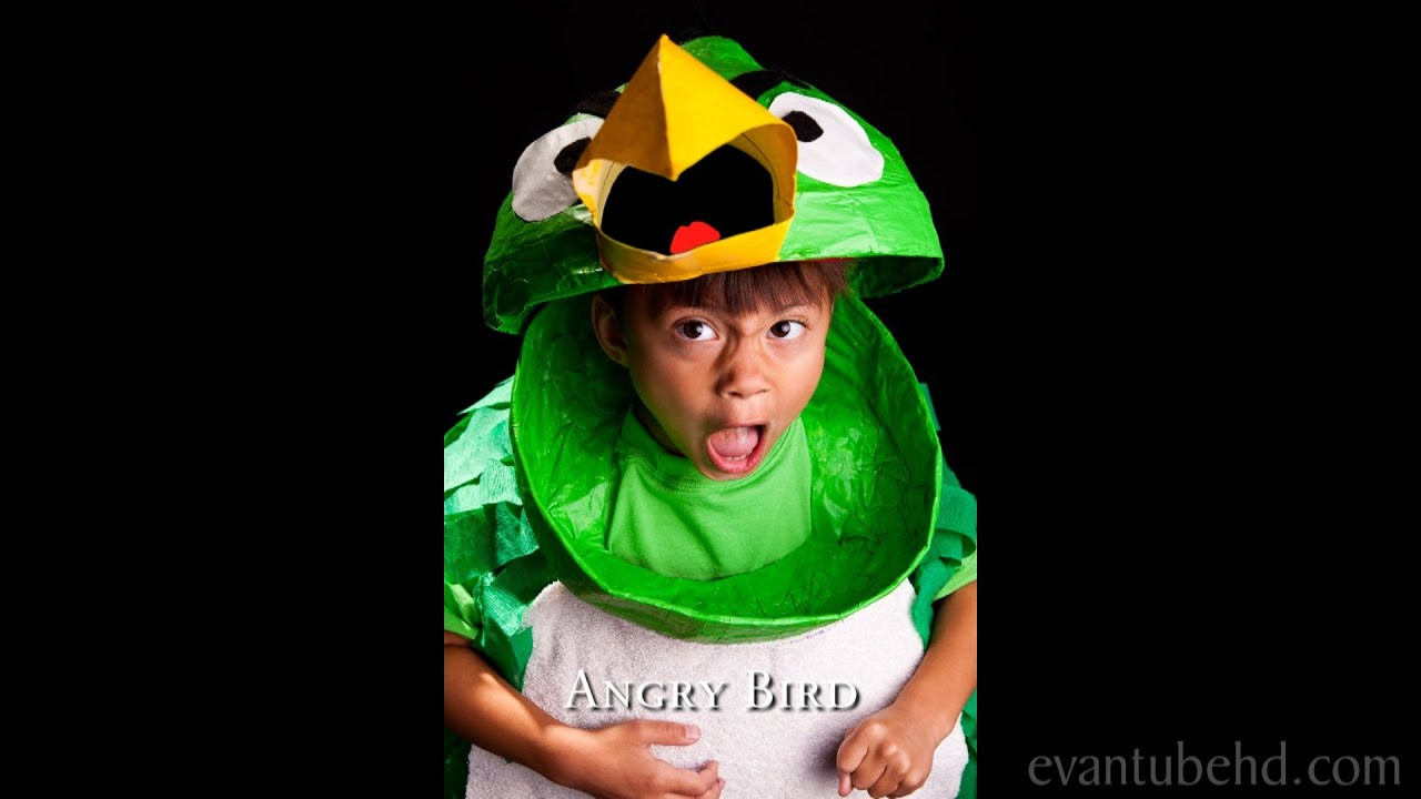 Angry Bird Costume DIY
 Homemade Angry Birds Boomerang Green Bird Halloween