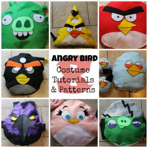 Angry Bird Costume DIY
 Homemade Costumes For Boys Tutorials & Patterns DIY