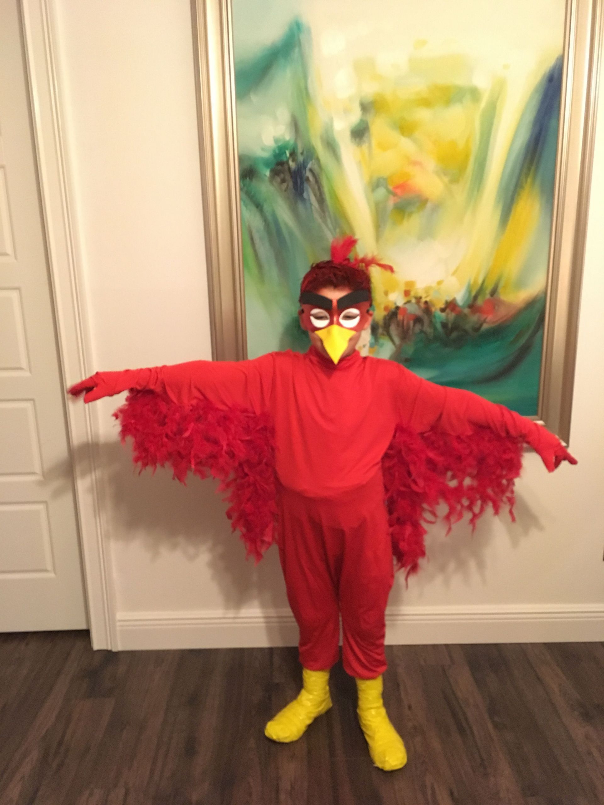 Angry Bird Costume DIY
 Halloween Angry Birds Red Bird Costume DIY Homemade