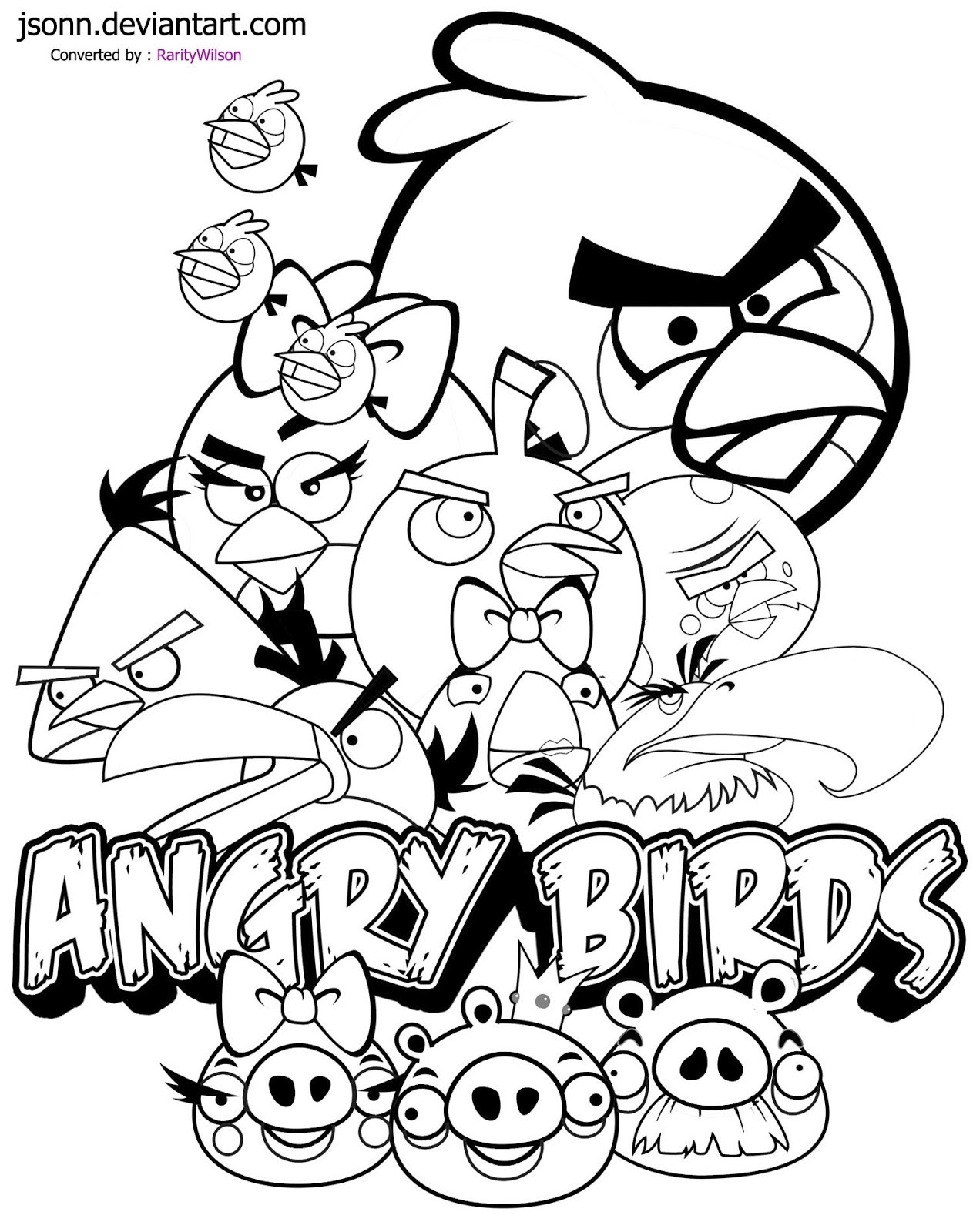 Angry Bird Printable Coloring Pages
 Angry Birds Coloring Pages