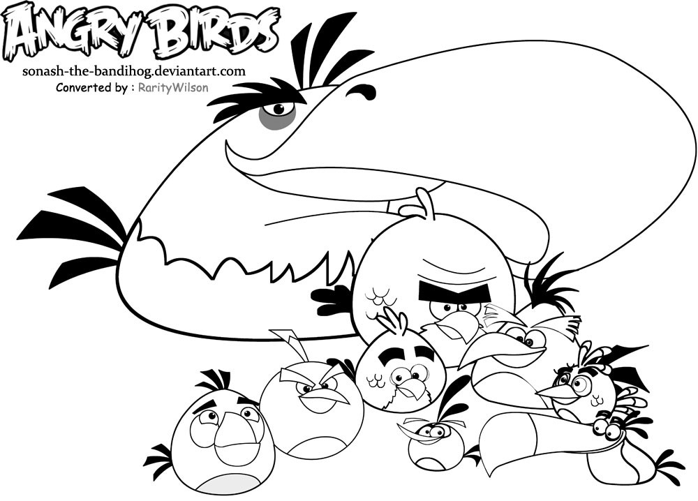 Angry Bird Printable Coloring Pages
 Angry Birds Coloring Pages