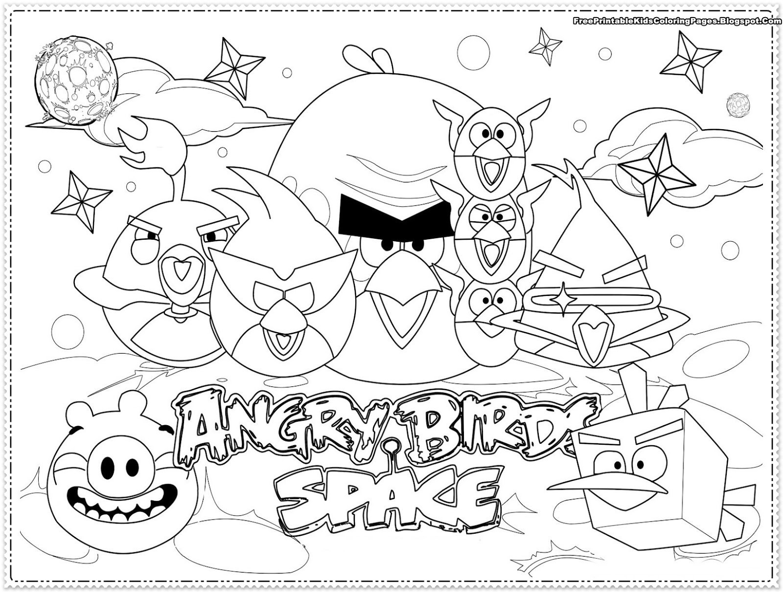 Angry Bird Printable Coloring Pages
 Angry Birds kids Coloring Pages Free Printable Kids