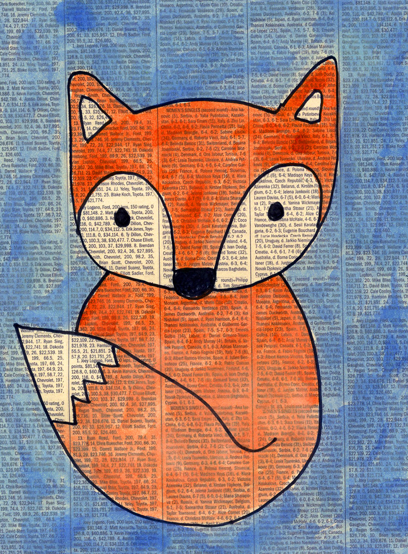 Animal Art Projects For Kids
 Fox Painting on Newspaper · Art Projects for Kids