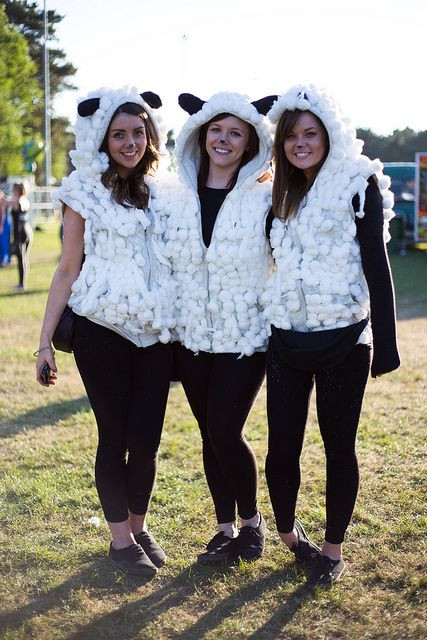 Animal Costumes For Adults DIY
 Teen group of sheep costume really simple to make