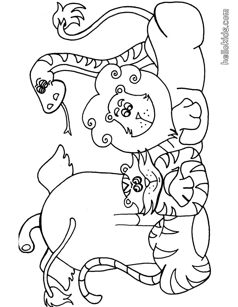 Animals Coloring Pages For Kids
 Printable animal coloring pages 13 Sheets