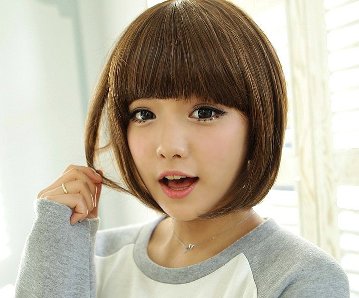 Anime Bob Hairstyle
 Women Korean Style Cosplay Wig Anime Synthetic Hair Short