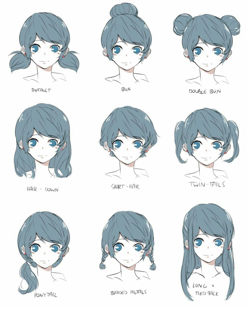 Anime Inspired Hairstyles
 Anime Hair Drawing Reference and Sketches for Artists