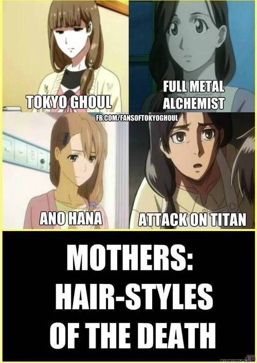 Anime Mom Hairstyle
 Why do a lot of dead anime moms have the same hairstyle