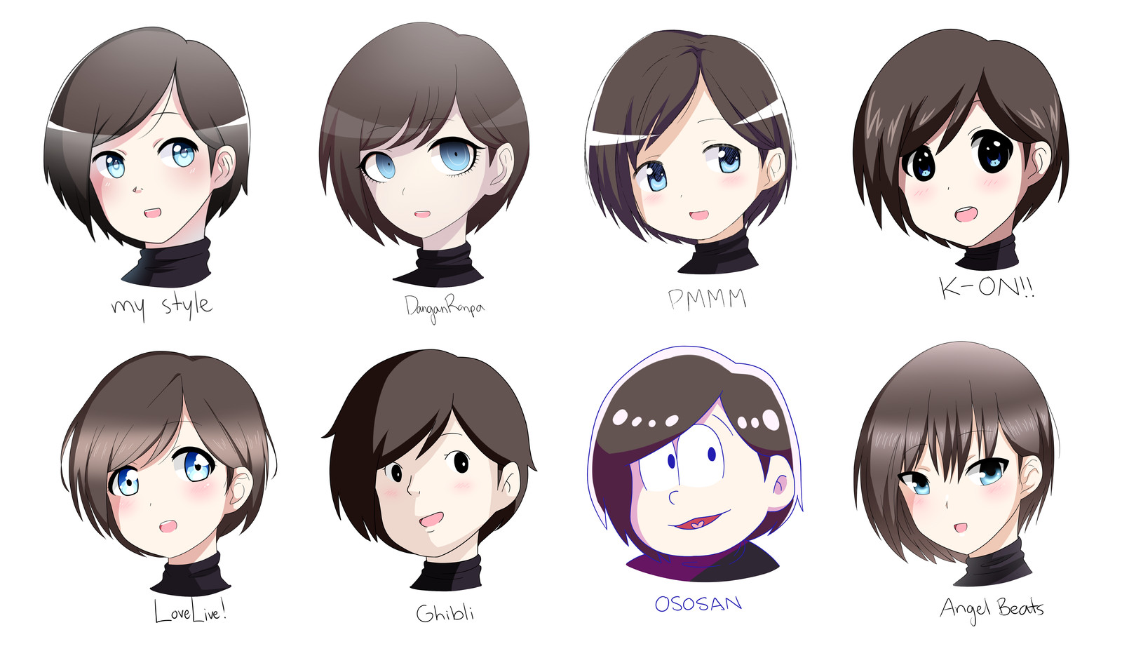 Anime Style Haircuts
 Style Challenge 8 Different Anime Styles by karuuko on