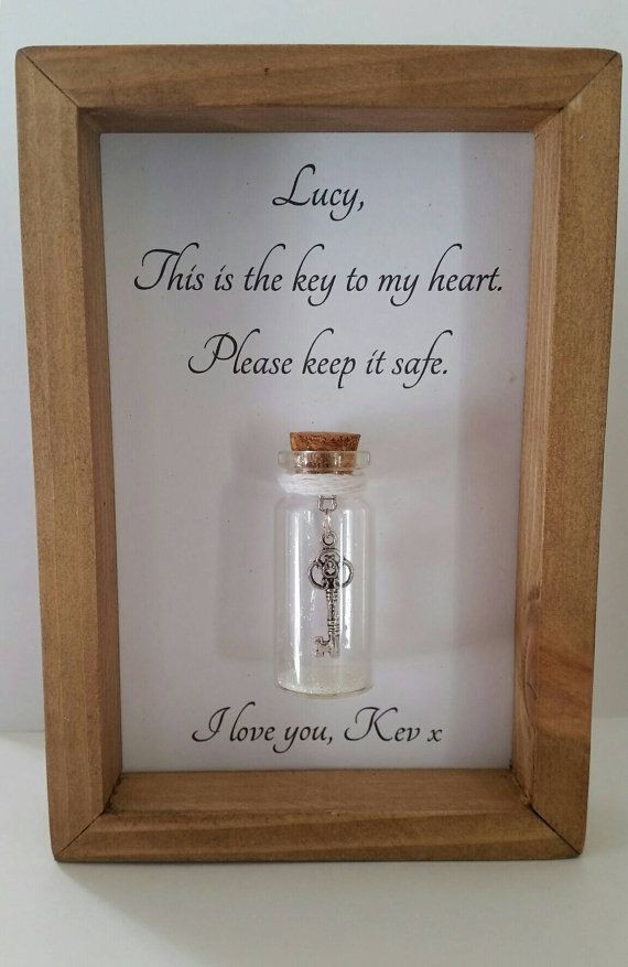 Anniversary Gift Ideas For Wife
 Custom girlfriend t The key to my heart Romantic