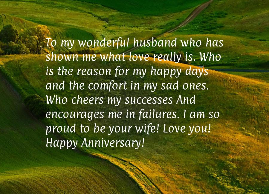 Anniversary Quotes For My Husband
 Happy Anniversary Message for Husband
