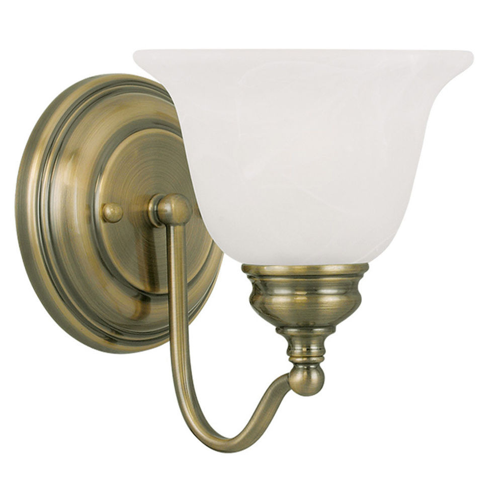 Antique Bathroom Light
 1 Light Livex Es Antique Brass Bathroom Vanity Lighting