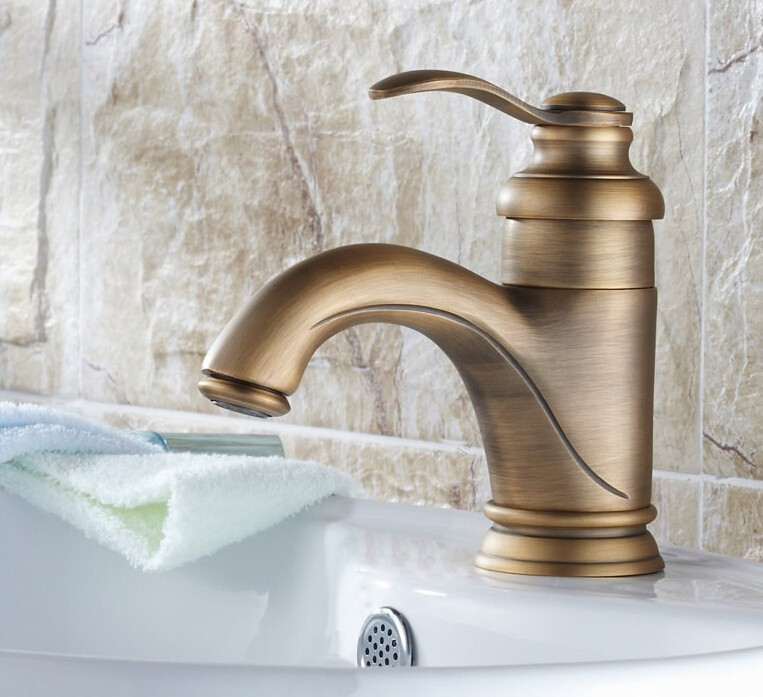Antique Brass Finish Bathroom Faucets
 Antique Inspired Bathroom Sink Faucet Antique Brass