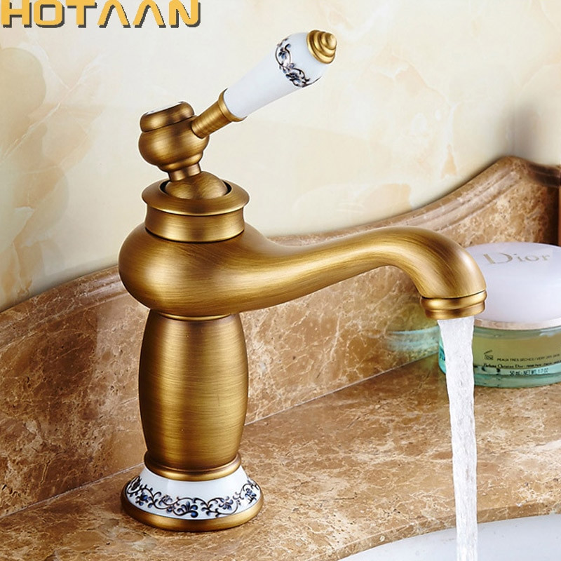 Antique Brass Finish Bathroom Faucets
 Free Shipping Bathroom Faucet Antique Bronze Finish Brass