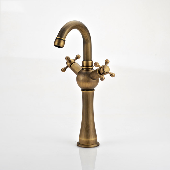 Antique Brass Finish Bathroom Faucets
 Antique Bronze Finish 360 Degree Swivel Brass Faucet