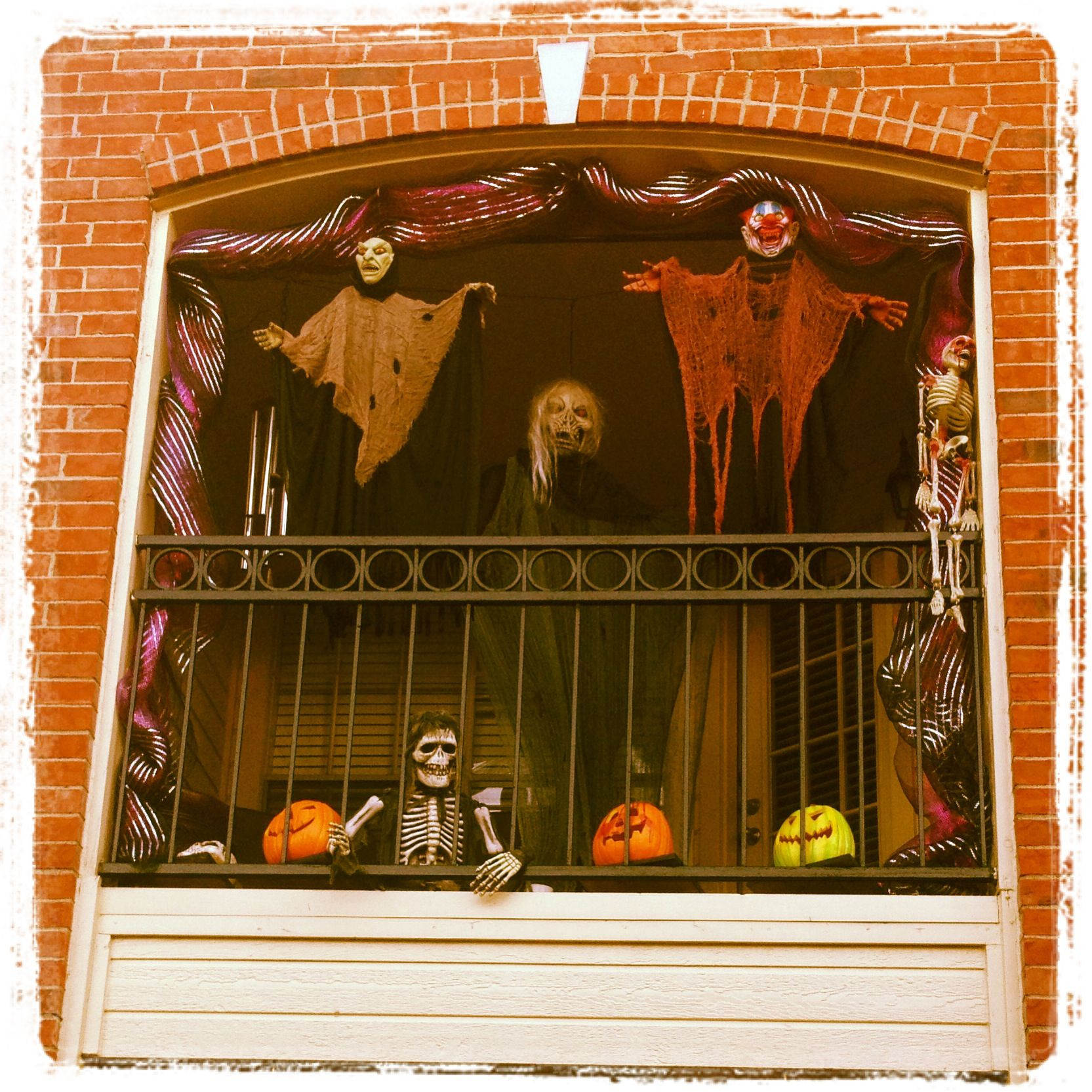 Apartment Balcony Halloween Decorations
 Halloween time on the balcony With images