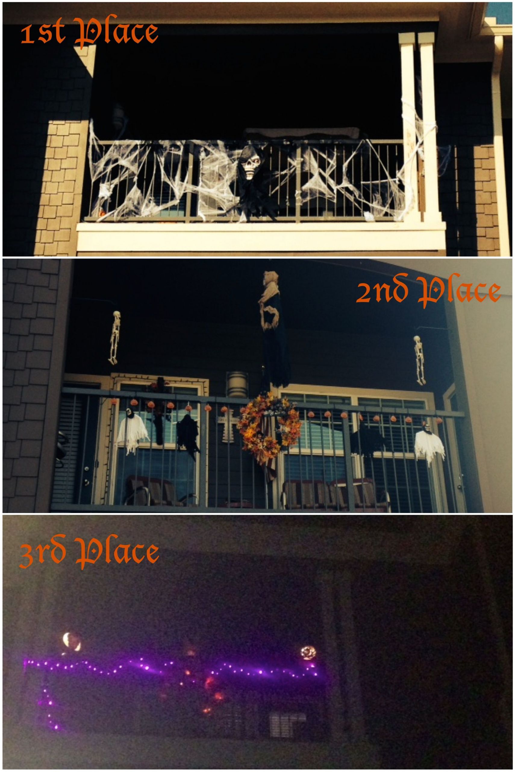 Apartment Balcony Halloween Decorations
 CONGRATULATIONS to KROCK s Halloween Balcony Decorating