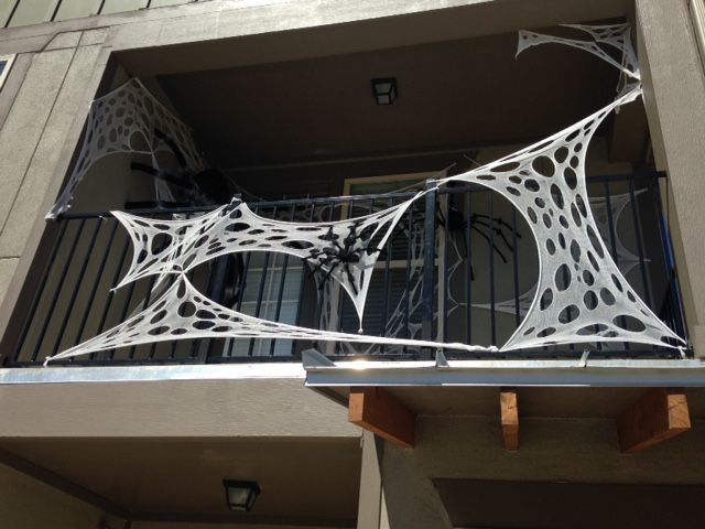 Apartment Balcony Halloween Decorations
 Small Space Apartment Balcony Spider Infestation 2014