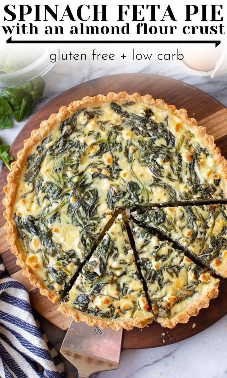 Appetizer Recipes Using Pie Crust
 Spinach Feta Pie with an Almond Flour Crust