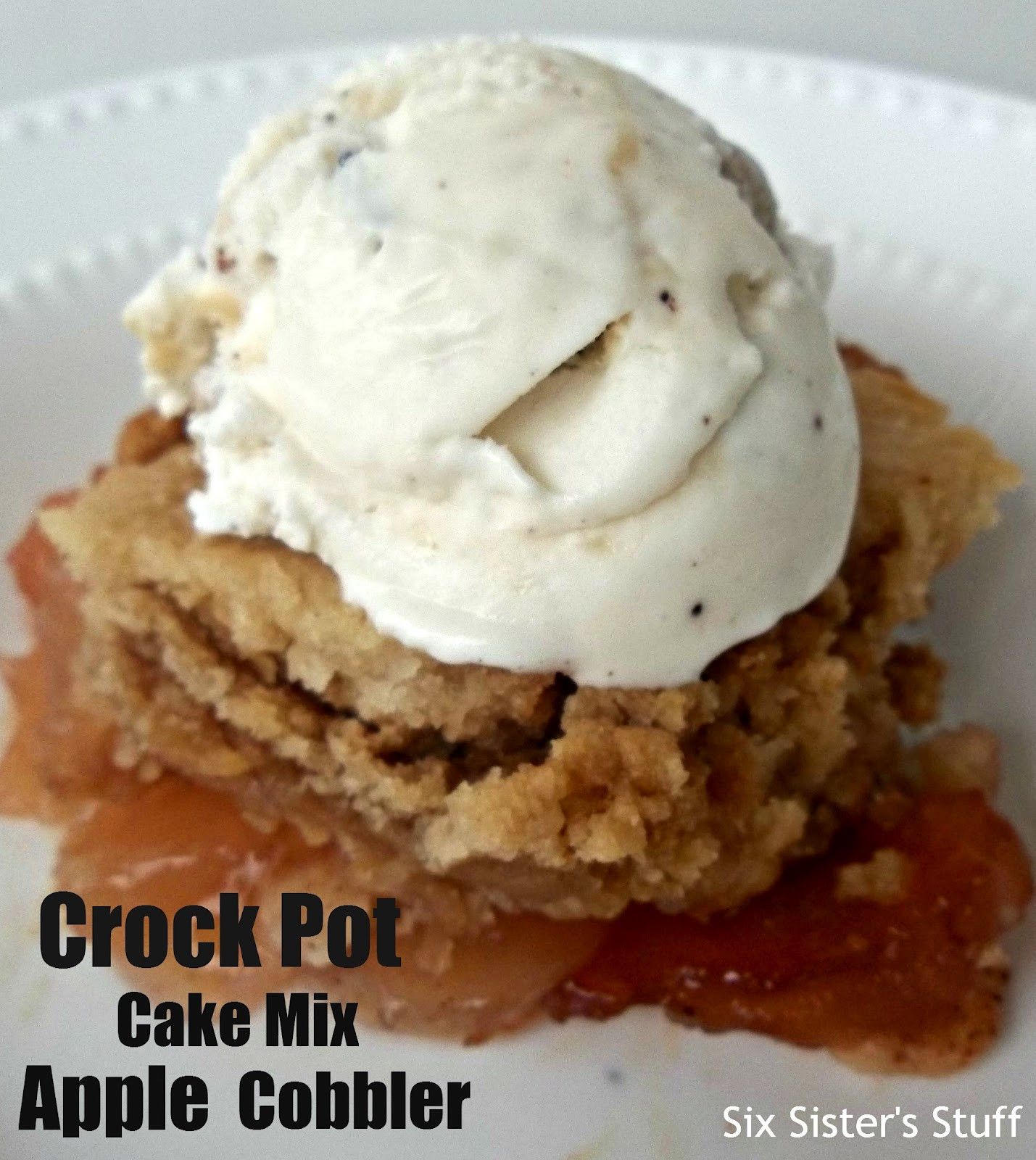 Apple Cake With Cake Mix
 Slow Cooker Cake Mix Apple Cobbler Six Sisters Stuff