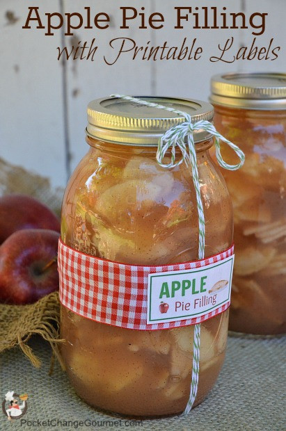 Apple Canning Recipes
 Canned Apple Pie Filling Printable Labels Recipe