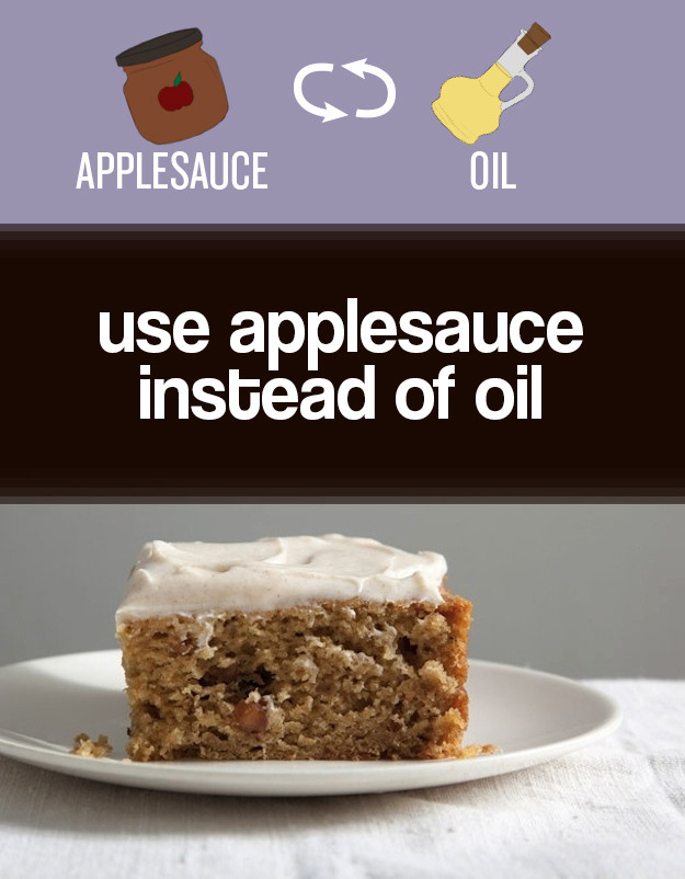 Applesauce Instead Of Oil
 Babe in Total Control of Herself Choose This Not That
