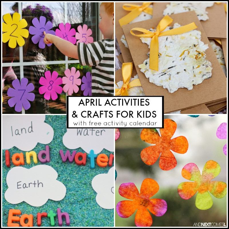 April Preschool Crafts
 30 April Activities for Kids Free Activity Calendar