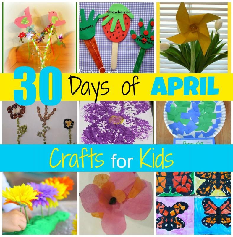 April Toddler Crafts
 Mamas Like Me 30 Days of April Crafts for Kids
