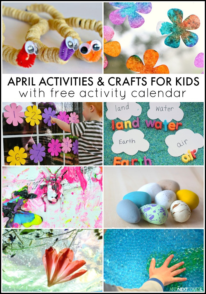 April Toddler Crafts
 30 April Activities for Kids Free Activity Calendar
