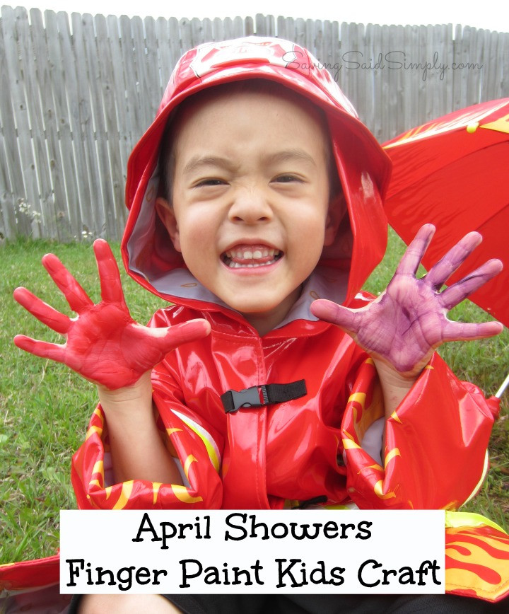 April Toddler Crafts
 April Showers Finger Paint Kids Craft Mom it Forward