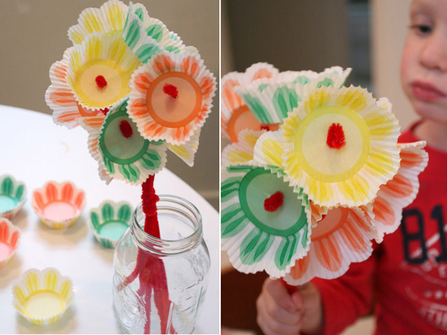 April Toddler Crafts
 Rainy Day Crafts With Kids Spring Cupcake Flowers
