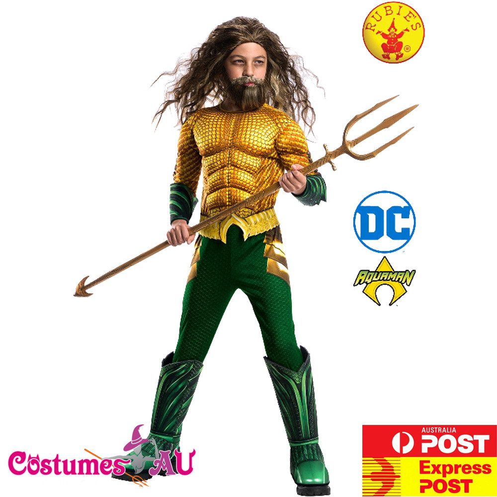 Aquaman Costume DIY
 Deluxe Aquaman Kids Fancy Dress DC ic Superhero