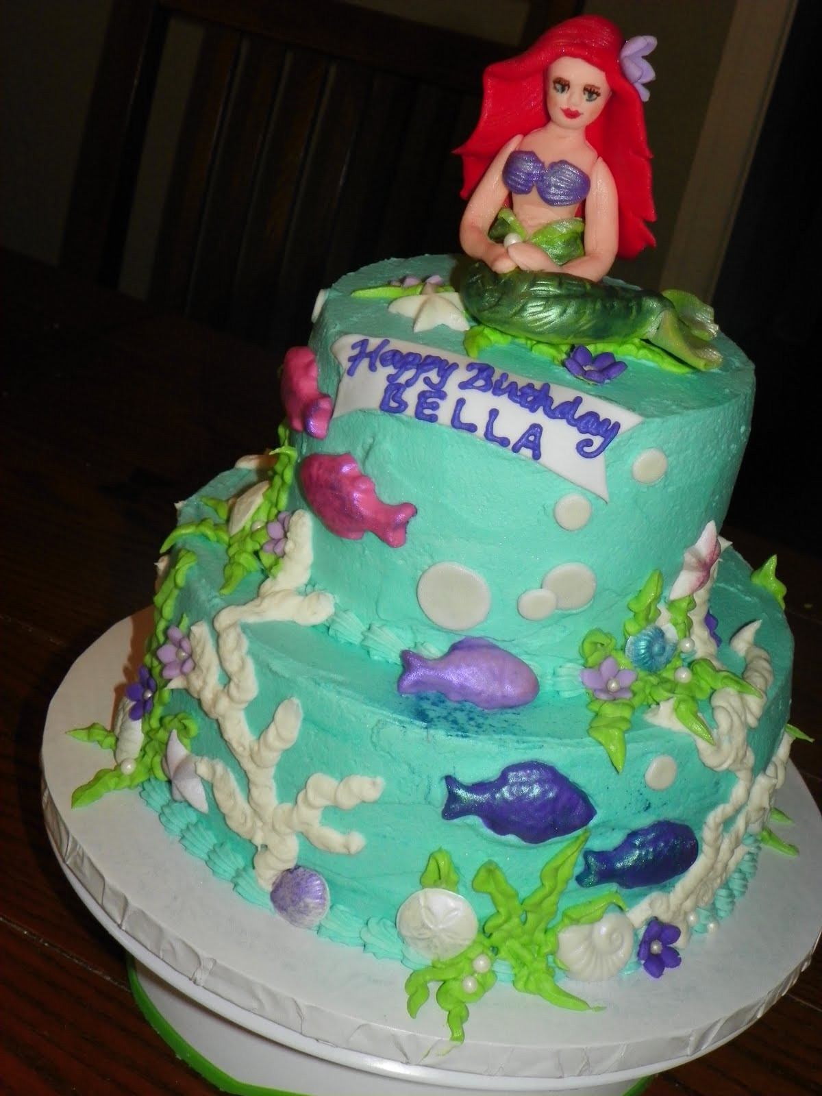 Ariel Birthday Cake
 Plumeria Cake Studio Ariel Little Mermaid Birthday Cake