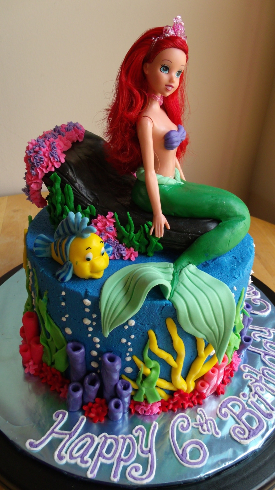 Ariel Birthday Cake
 The Little Mermaid Cake And Cupcakes CakeCentral