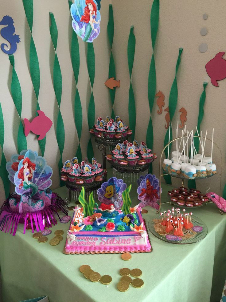 Ariel Mermaid Party Ideas
 Little mermaid theme kids birthday party