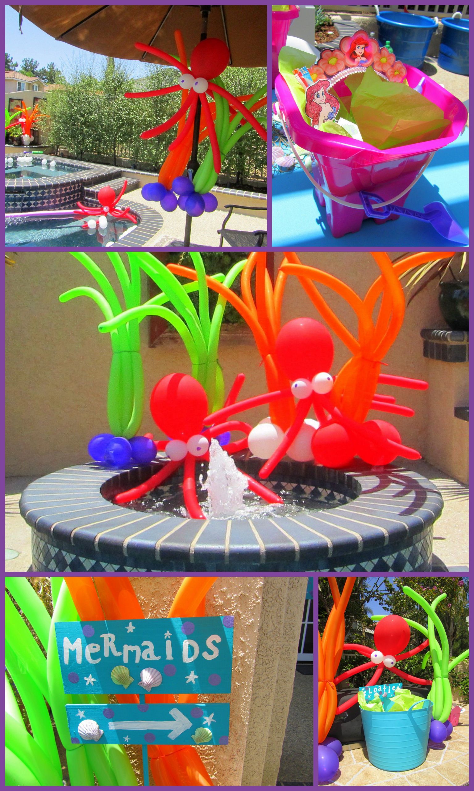 Ariel Pool Party Ideas
 Little Mermaid party decoration ideas balloons & party